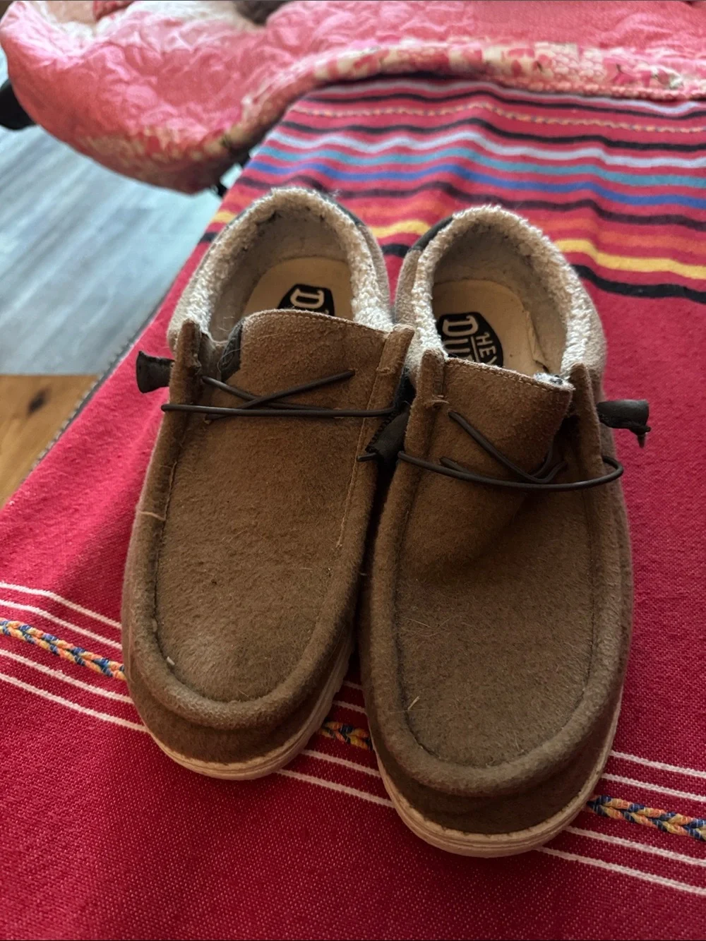 Hey Dude Brown Suede Casual Slip-On Loafers